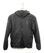 ARC'TERYX×BEAMSアークテリクス×ビームス）の古着「ARC'TERYX×BEAMS(アークテリクス ビームス) 中綿ジャケット BEAMS LOGO ATOM AR HOODY(ビームスロゴ アトム エーアール フーディ)」｜ブラック