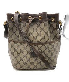 GUCCI（グッチ）の古着「OLD GUCCI "GG spreme"BASKET CROSSBODY 」｜ベージュ