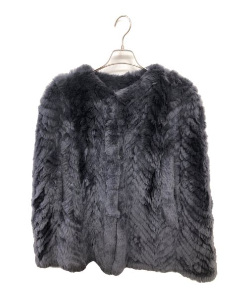 HBRAND（ブランド）HBRAND (ブランド) DYED RABBIT FUR PONCHO(ダイドラビット　ファーポンチョ) サイズ:FREEの古着・服飾アイテム