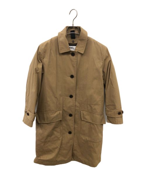 MHL（エムエイチエル）MHL (エムエイチエル) PROOFED COTTON NYLON TWILL COAT(プルーフド コットン ナイロン ツイル コート) ベージュ サイズ:SIZE 0の古着・服飾アイテム