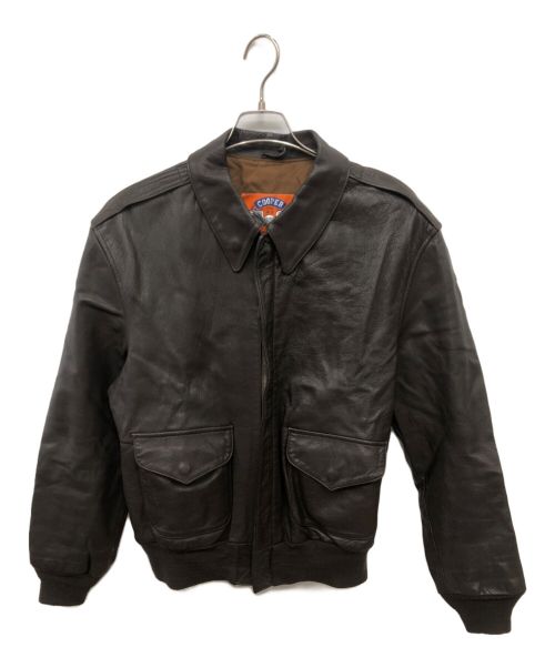 cooper（クーパー）cooper (クーパー) TYPE A-2  GOAT SKIN LEATHER JACKET(ゴートスキンレザージャケット) ブラウン サイズ:42Rの古着・服飾アイテム