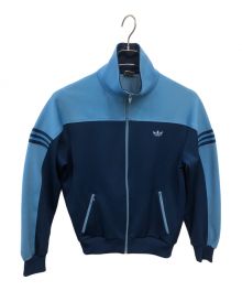 adidas（アディダス）の古着「西ドイツ／デサント製 VINTAGE "3STREIFEN"　ツートン トラックジャケット」｜ブルー