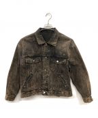 Name.ネーム）の古着「DENIM TRUCKER JACKET　デニムトラッカージャケット　BLEACH & OVER DYE」｜ブラック