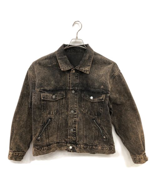 Name.（ネーム）Name. (ネーム) DENIM TRUCKER JACKET　デニムトラッカージャケット　BLEACH & OVER DYE ブラック サイズ:1の古着・服飾アイテム