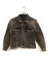 Name.（ネーム）の古着「DENIM TRUCKER JACKET　デニムトラッカージャケット　BLEACH & OVER DYE」｜ブラック