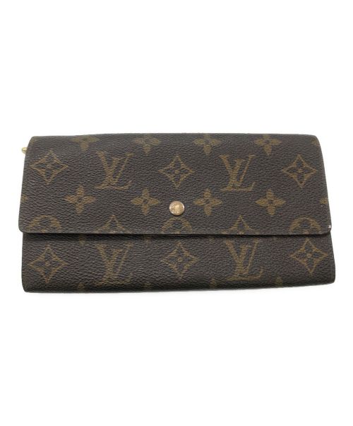 LOUIS VUITTON（ルイ ヴィトン）LOUIS VUITTON (ルイ ヴィトン) 長財布 モノグラム ポルトフォイユ・サラ ブラウンの古着・服飾アイテム