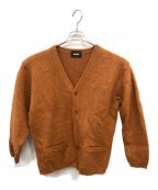 MASSESマシス）の古着「MOHAIR CARDIGAN　モヘアカーディガン」｜オレンジ