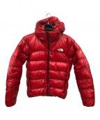 THE NORTH FACEザ ノース フェイス）の古着「ダウンジャケット Alpine Nuptse Hoodie　アルパイン ヌプシ フーディ」｜レッド