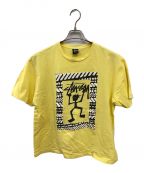 stussyステューシー）の古着「00's オールド ステューシー シャドウマン プリントTシャツ／00's OLD STUSSY SHADOW MAN PRINT T」｜イエロー