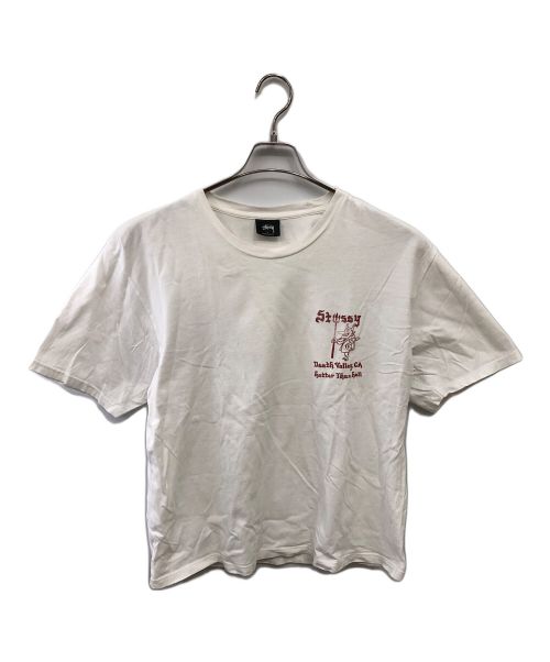 stussy（ステューシー）stussy (ステューシー) デビル プリントTシャツ／DEVIL PRINT T ホワイト サイズ:SIZE Lの古着・服飾アイテム