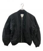 stussyステューシー）の古着「WAXED BUILT BOMBER JACKET／ワックスドビルトボンバージャケット」｜ブラック