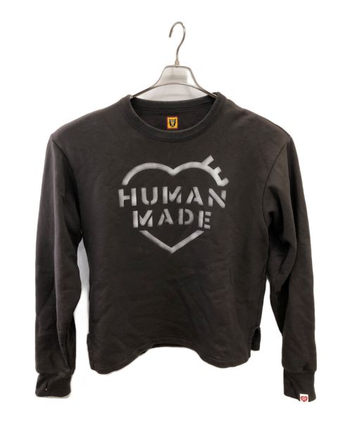 HUMAN MADE（ヒューマンメイド）HUMAN MADE (ヒューマンメイド) ミリタリースウェットシャツ／MILITARY SWEAT SHIRT ブラウン サイズ:XLの古着・服飾アイテム