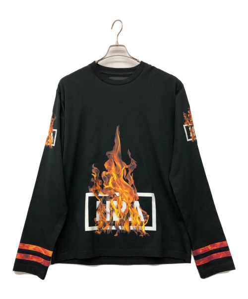 HBA（フッドバイエア）HBA (フッドバイエア) プリントカットソー ブラック サイズ:Sの古着・服飾アイテム