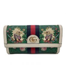 GUCCI×Yuko Higuchi（グッチ×ユウコ ヒグチ）の古着「GGコンチネンタルウォレット」｜グリーン