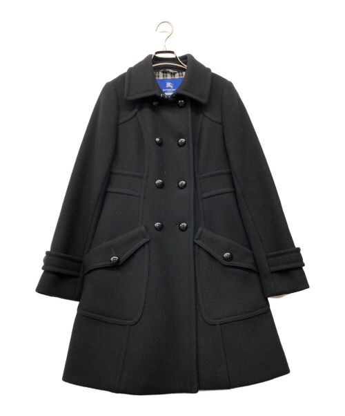 BURBERRY BLUE LABEL（バーバリーブルーレーベル）BURBERRY BLUE LABEL (バーバリーブルーレーベル) ウールコート ブラック サイズ:38の古着・服飾アイテム