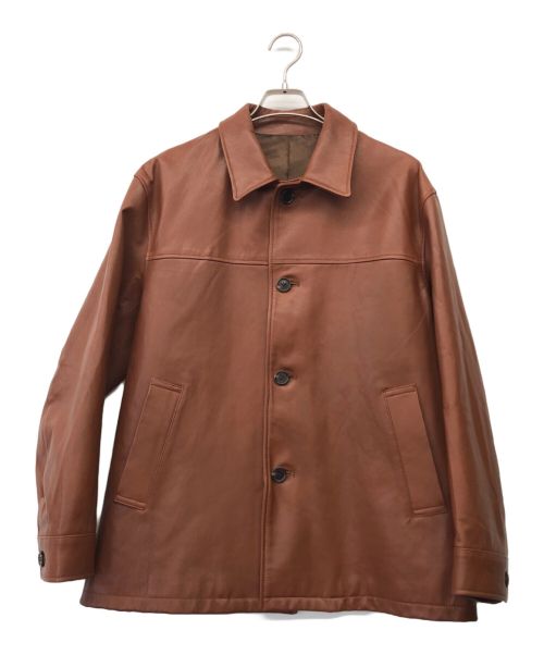 JOURNAL STANDARD（ジャーナル スタンダード）JOURNAL STANDARD (ジャーナルスタンダード) ゴートレザーカーコート ブラウン サイズ:Mの古着・服飾アイテム