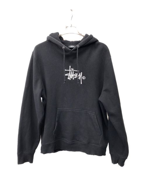 stussy（ステューシー）stussy (ステューシー) プルオーバーパーカー ブラック サイズ:Mの古着・服飾アイテム