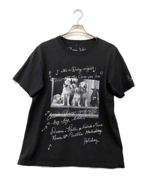 Bruce Weber（ブルース・ウェバー）Bruce Weber (ブルース・ウェバー) BIOTOP (ビオトープ) プリントTシャツ ブラック サイズ:Lの古着・服飾アイテム