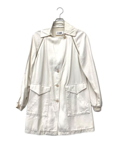 MM6 Maison Margiela（エムエムシックス メゾンマルジェラ）MM6 Maison Margiela (エムエムシックス メゾンマルジェラ) ステンカラーコート ホワイト サイズ:40の古着・服飾アイテム