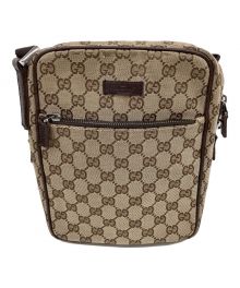 GUCCI（グッチ）の古着「キャンバスショルダーバッグ 03136」｜ブラウン