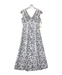 HER LIP TO（ハーリップトゥ）の古着「Lace Trimmed Floral Dress」｜ネイビー