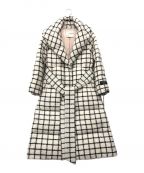 HER LIP TOハーリップトゥ）の古着「Loop Yarn Tweed Belted Down Coat」｜ホワイト