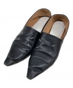 Maison Margielaメゾンマルジェラ）の古着「POINTED TOE LEATHER SHOES」｜ブラック