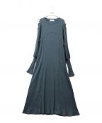 ANOGHアノフ）の古着「CUT DESIGN RIB DRESS」｜ブルー