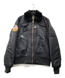 ALPHA INDUSTRIES（アルファインダストリーズ）の古着「インジェクターフライトジャケット」｜ブラック