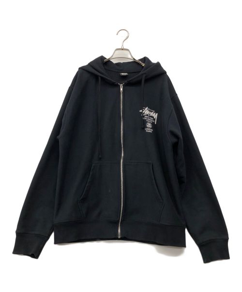 stussy（ステューシー）stussy (ステューシー) ジップパーカー ブラック サイズ:Mの古着・服飾アイテム