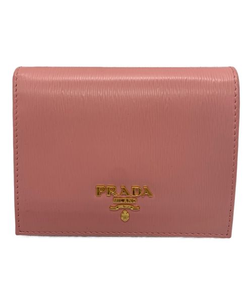 PRADA（プラダ）PRADA (プラダ) 3つ折り財布 ピンクの古着・服飾アイテム