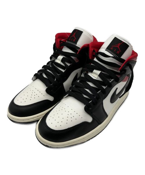 NIKE（ナイキ）NIKE (ナイキ) W AIR JORDAN 1 MID ホワイト×ブラック×レッド サイズ:US10の古着・服飾アイテム