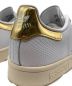 中古・古着 adidas (アディダス) ローカットスニーカー ホワイト×ゴールド サイズ:25.5：9800円