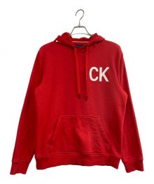 Calvin Klein Jeans（カルバンクラインジーンズ）の古着「プルオーバーパーカー」｜レッド