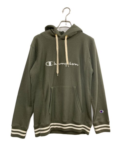 Champion REVERSE WEAVE（チャンピオン リバース ウィーブ）Champion REVERSE WEAVE (チャンピオンリバースウィーブ) プルオーバーパーカー カーキ サイズ:Sの古着・服飾アイテム