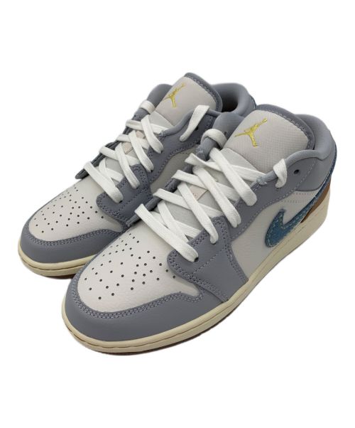 NIKE（ナイキ）NIKE (ナイキ) NIKE AIR JORDAN 1 LOW SE GS グレー×ブラウン サイズ:23.5の古着・服飾アイテム