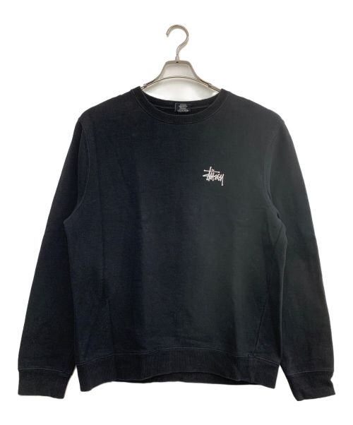 stussy（ステューシー）stussy (ステューシー) クルーネックスウェット ブラック サイズ:Mの古着・服飾アイテム