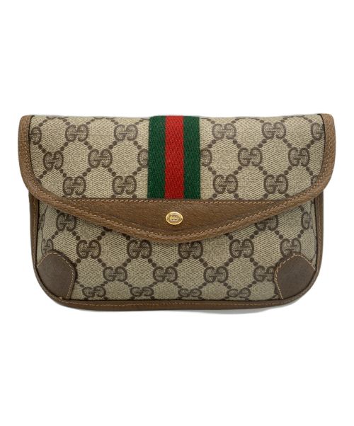 GUCCI（グッチ）GUCCI (グッチ) ポーチ ブラウンの古着・服飾アイテム