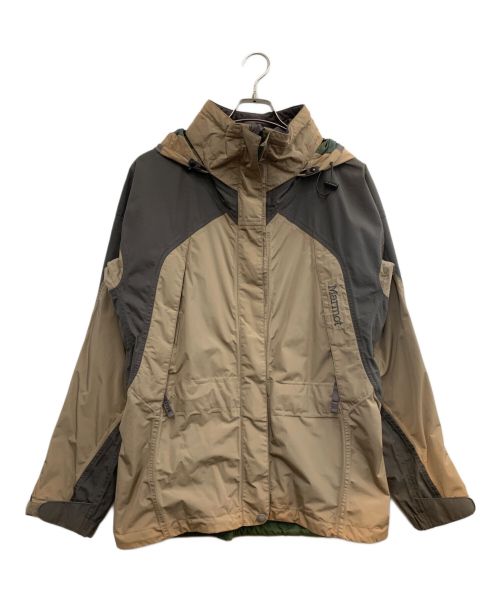 MARMOT（マーモット）MARMOT (マーモット) マウンテンパーカー ベージュ×ブラウン サイズ:Mの古着・服飾アイテム