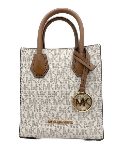 MICHAEL KORS（マイケルコース）MICHAEL KORS (マイケルコース) ショルダーバッグ アイボリー×ブラウンの古着・服飾アイテム