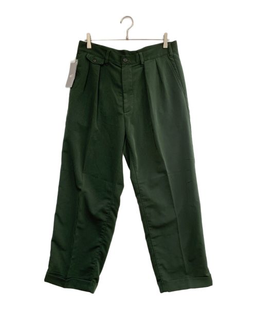 BEAMS（ビームス）BEAMS (ビームス) 2Pleats Trousers PE Twill グリーン サイズ:L 未使用品の古着・服飾アイテム