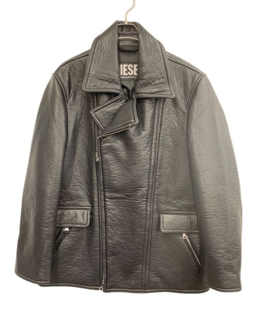 DIESEL（ディーゼル）DIESEL (ディーゼル) オーバーサイズフェイクレザージャケット ブラック サイズ:Mの古着・服飾アイテム