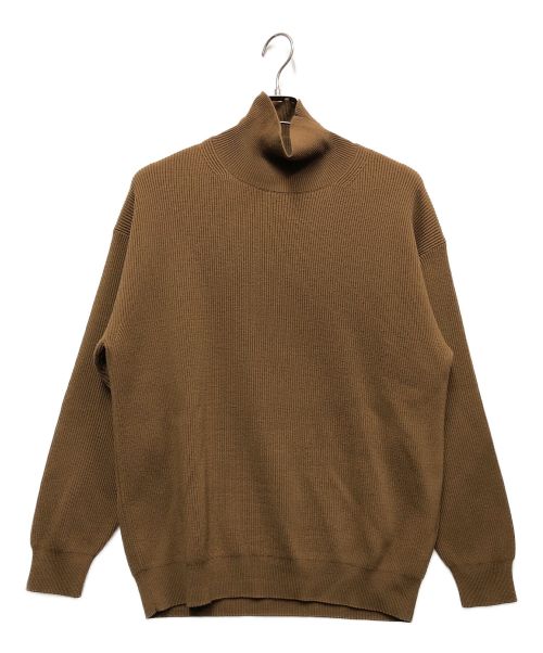 Graphpaper（グラフペーパー）Graphpaper (グラフペーパー) High Density Hi Neck Knit ブラウン サイズ:1の古着・服飾アイテム