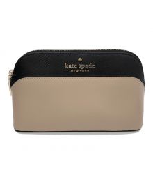 Kate Spade（ケイトスペード）の古着「コスメポーチ」｜ベージュ×ブラック