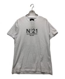 N21 numero ventuno（N21 ヌメロヴェントゥーノ）の古着「プリントTシャツ」｜ホワイト×ブラック