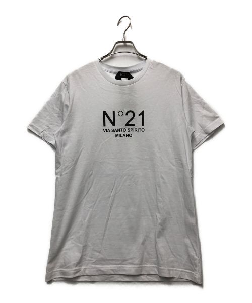 N21 numero ventuno（N21 ヌメロヴェントゥーノ）N21 numero ventuno (N21 ヌメロヴェントゥーノ) プリントTシャツ ホワイト×ブラック サイズ:Mの古着・服飾アイテム