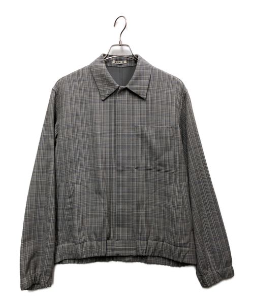 AURALEE（オーラリー）AURALEE (オーラリー) HARD TWIST WOOL DOUBLE FACE CHECK BLOUZON グレー サイズ:3の古着・服飾アイテム