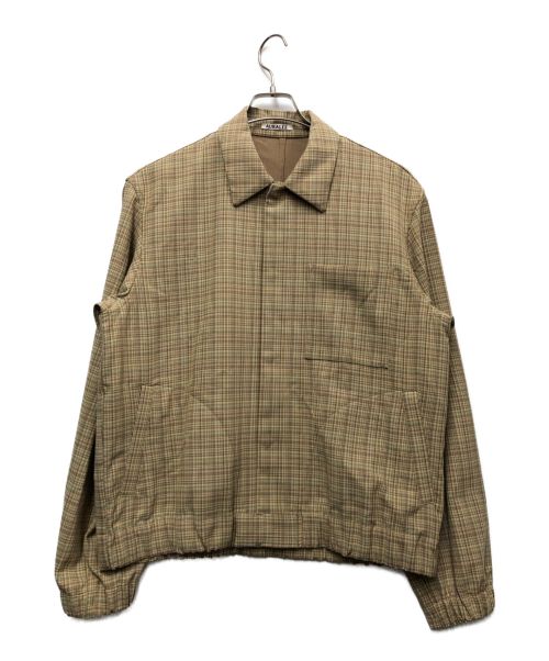 AURALEE（オーラリー）AURALEE (オーラリー) HARD TWIST WOOL DOUBLE FACE CHECK BLOUZON ブラウン サイズ:3の古着・服飾アイテム