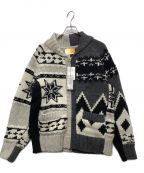 KITHキス）の古着「Doubtless Peaks Full Zip Cardigan Sweater」｜グレー