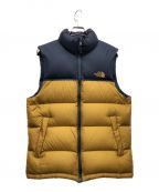 THE NORTH FACEザ ノース フェイス）の古着「ヌプシダウンベスト」｜ネイビー×ブラウン